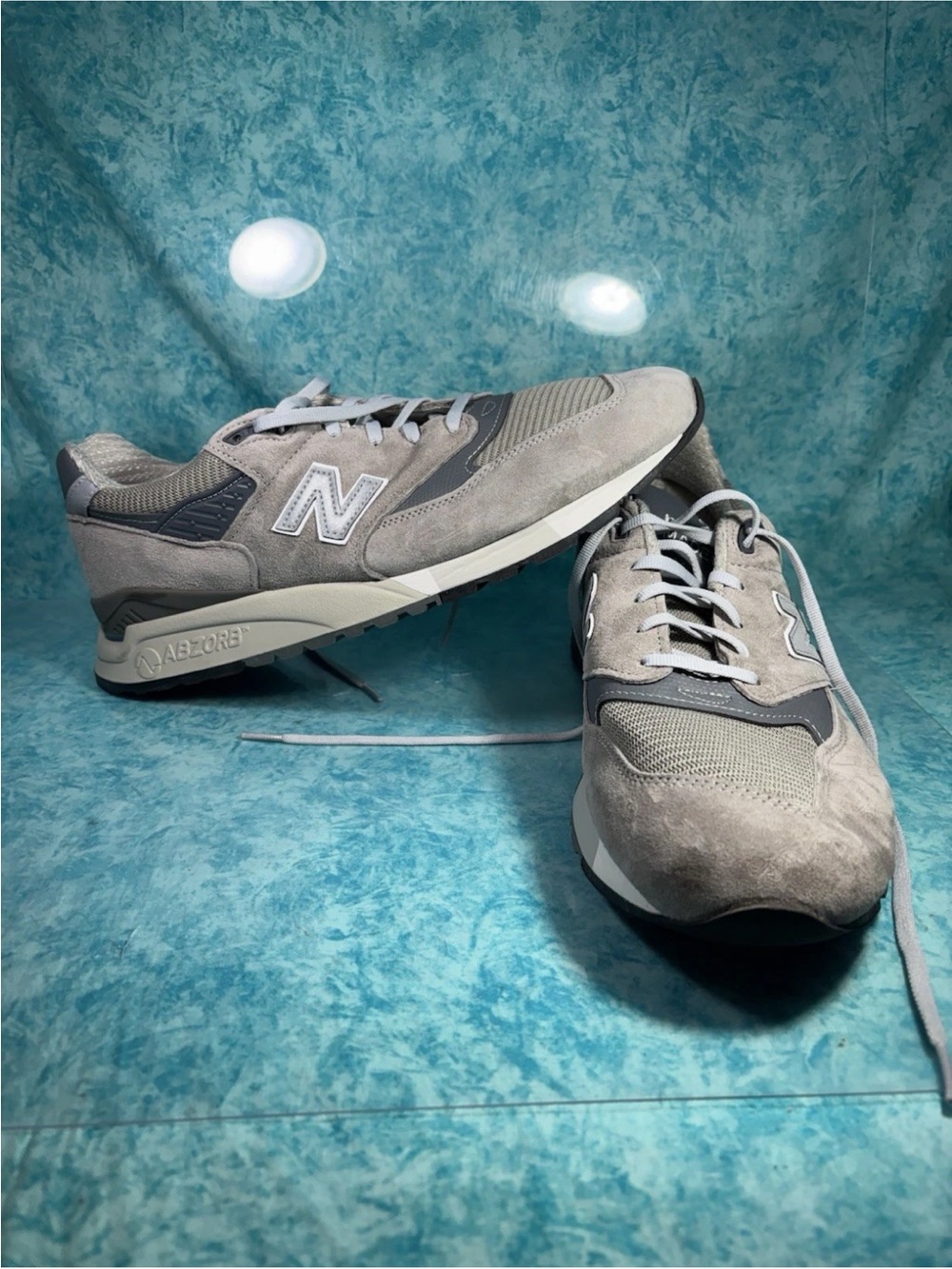 New Balance 998 Made In USA Gray Men’s Leather Low Top Athletic Shoes Size 13